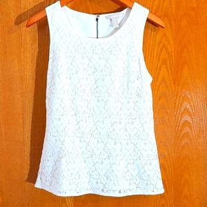 Banana Republic Lace Sleeveless Top (Flawless)